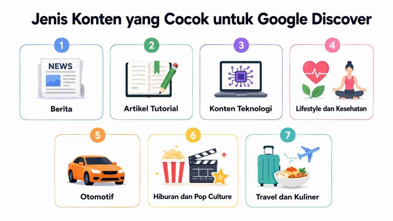 jenis konten yang layak masuk google discover