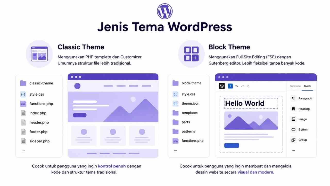 jenis tema WordPress