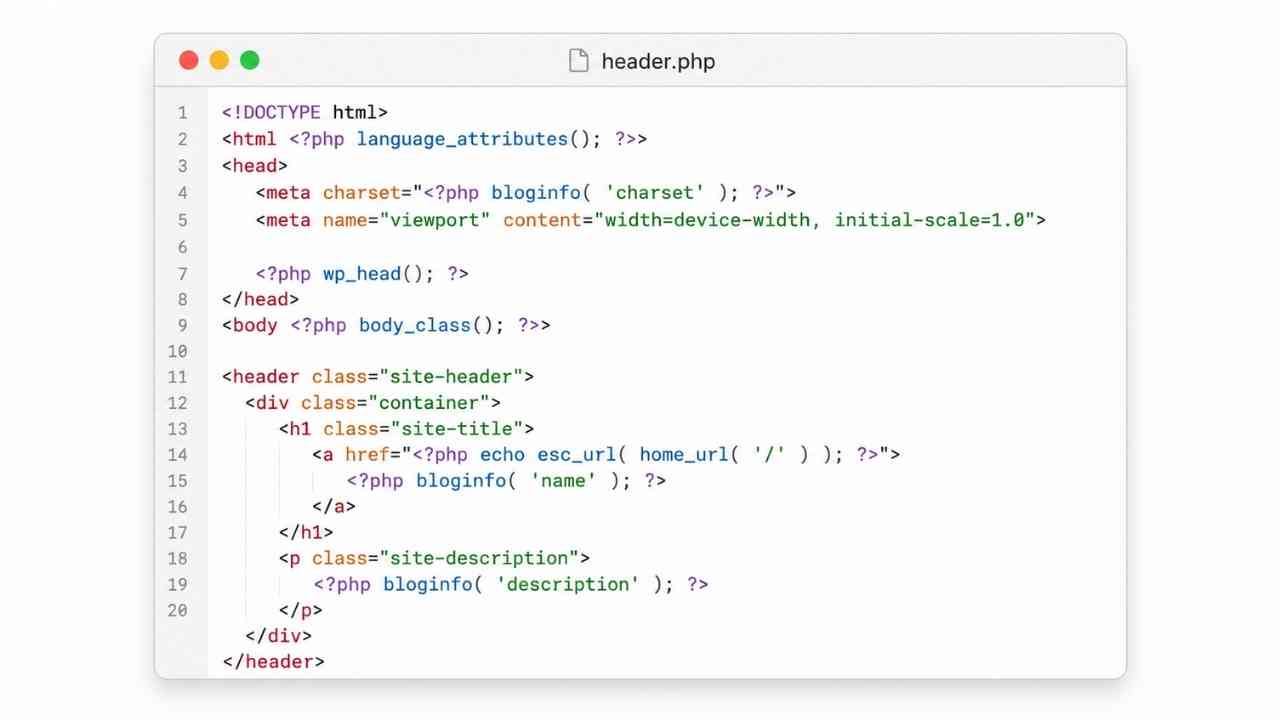 contoh kode header.php