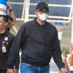 Bupati Klaten Hamenang Wajar Ismoyo tiba di Gedung Merah Putih KPK