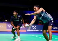 Fajar Alfian dan Muhammad Shohibul Fikri bertanding di babak semifinal Denmark Open 2026.