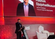 Hashim Djojohadikusumo saat berbicara dalam forum kebijakan ekonomi