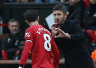 Kapten Manchester United Bruno Fernandes saat pertandingan