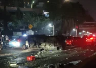 Kondisi kendaraan pasca kecelakaan maut di Jalan Rasuna Said Jakarta