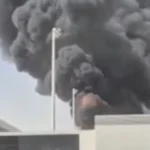 Kondisi pesawat Airbus A320 Saudi Airlines yang hangus terbakar setelah dihantam rudal di Bandara Riyadh