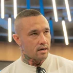 Mantan pemain Timnas Belgia Radja Nainggolan saat memberikan keterangan mengenai karier sepak bolanya.