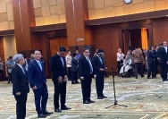 Menteri Keuangan Suahasil Nazara saat melantik pejabat baru di lingkungan Kemenkeu