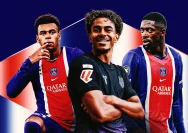 Pemain Barcelona Lamine Yamal saat berlatih menjelang pertandingan Liga Champions.