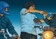 Petugas kepolisian di lokasi kejadian perkara di wilayah Bogor
