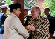 Presiden Prabowo Subianto menyambut kedatangan Sekjen PBB António Guterres di Hambalang