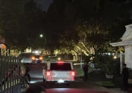Suasana kedatangan pejabat negara di Istana Bogor untuk menghadiri rapat kabinet.