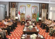 Suasana markas kepolisian Polda Sumatera Selatan