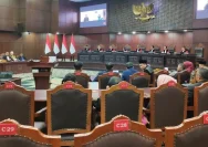 Suasana persidangan di Mahkamah Konstitusi
