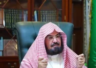 Syekh Abdulrahman Al-Sudais saat memberikan pernyataan resmi terkait keamanan kota suci.