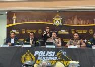 Konferensi pers Polda Metro Jaya terkait kasus penembakan di Jakarta Barat